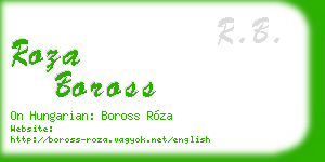 roza boross business card