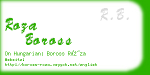 roza boross business card
